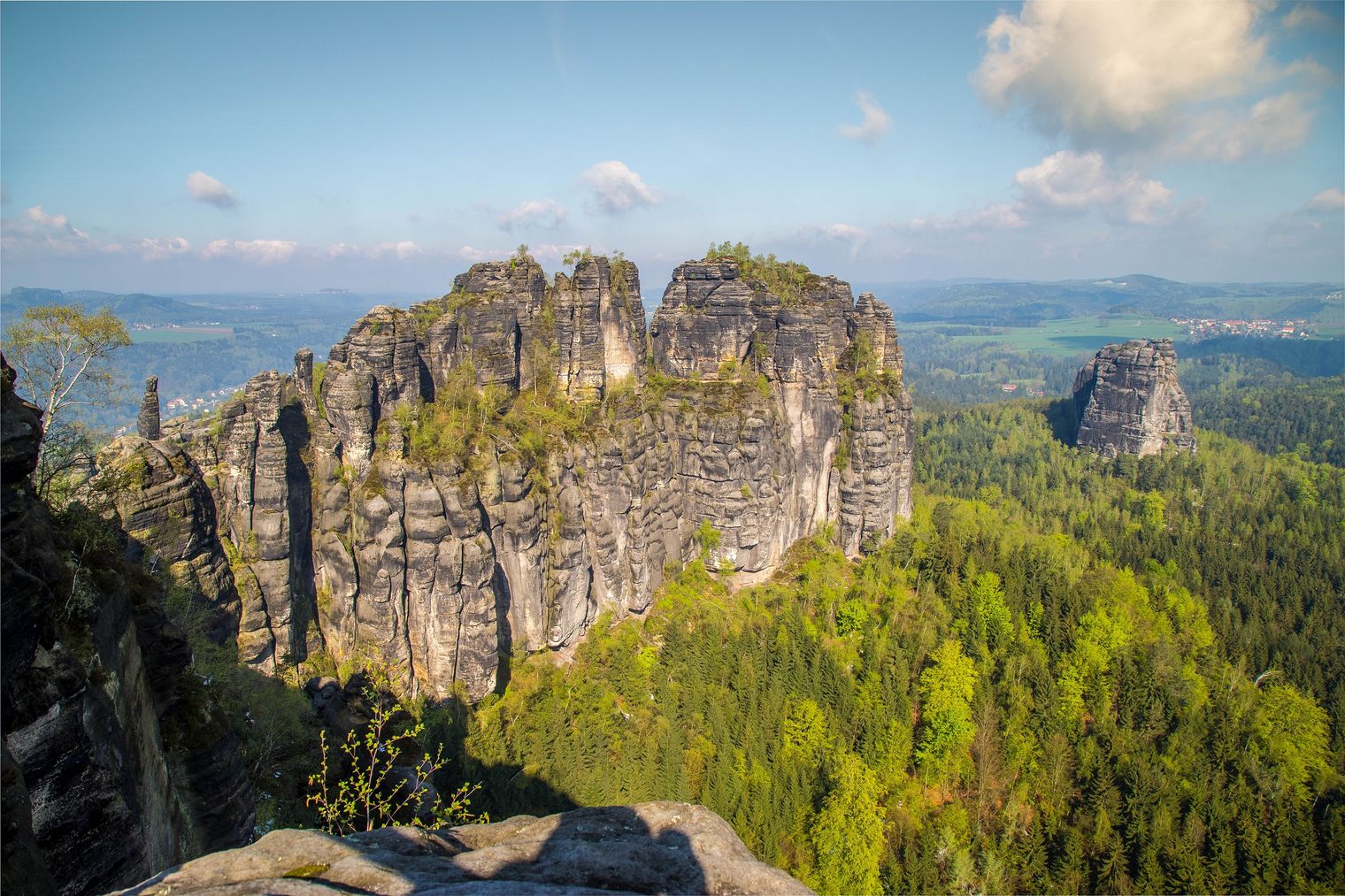 Malerweg - Wanderweg in der Sächsischen Schweiz, Blick auf die Schrammsteine