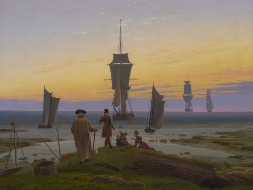 Das Gemälde "Lebensstufen" von Caspar David Friedrich, ist im Museum der bildenden Künste in Leipzig zu sehen.