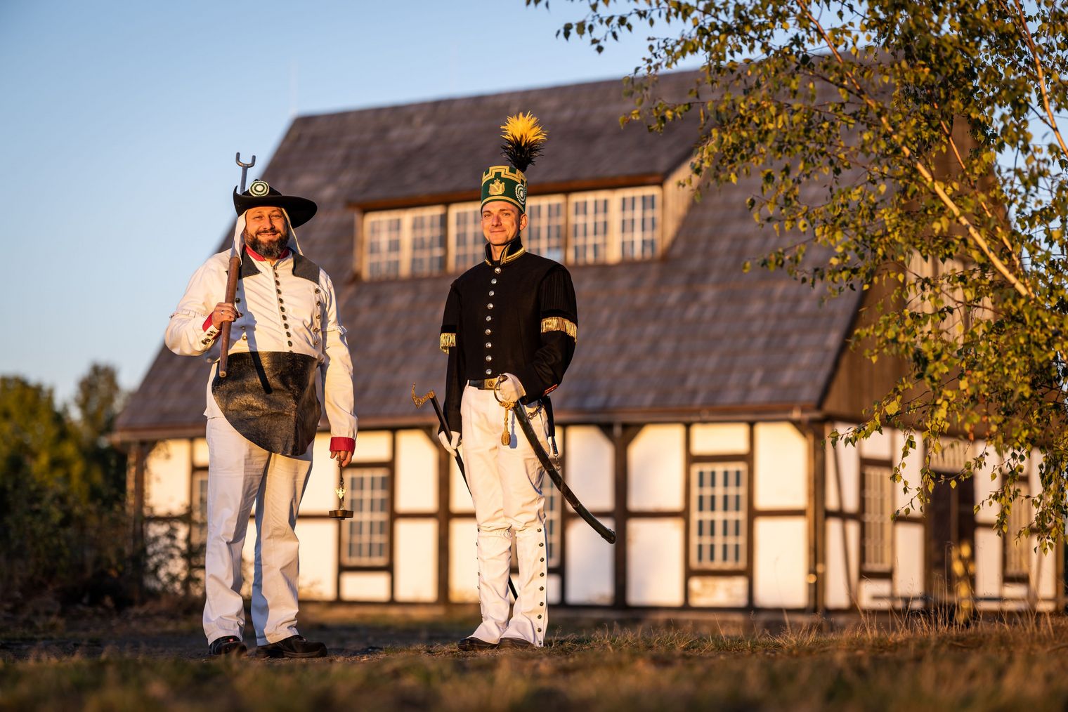 Bergmänner in Tracht / Miners in traditional costume
